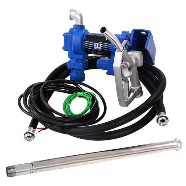 Electric Fuel Transfer Pump Gasoline Petrol Diesel Kerosene Oil DC 12V 24V 240W 20GPM Commercial Auto Portable