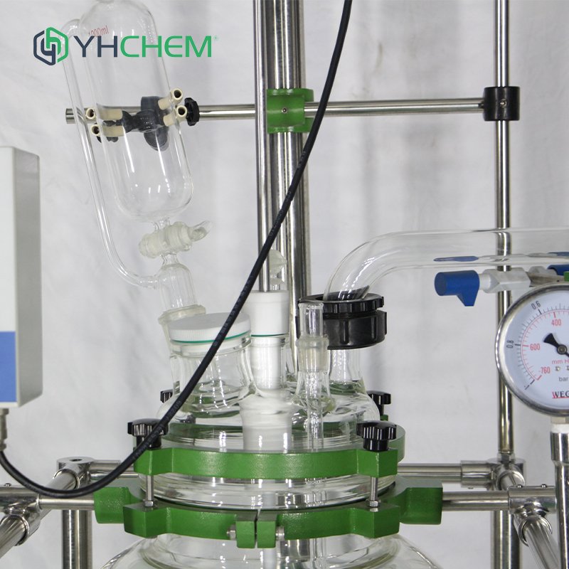 High temperature lab stirred chemical jacketed glass reactor biodiesel reactor