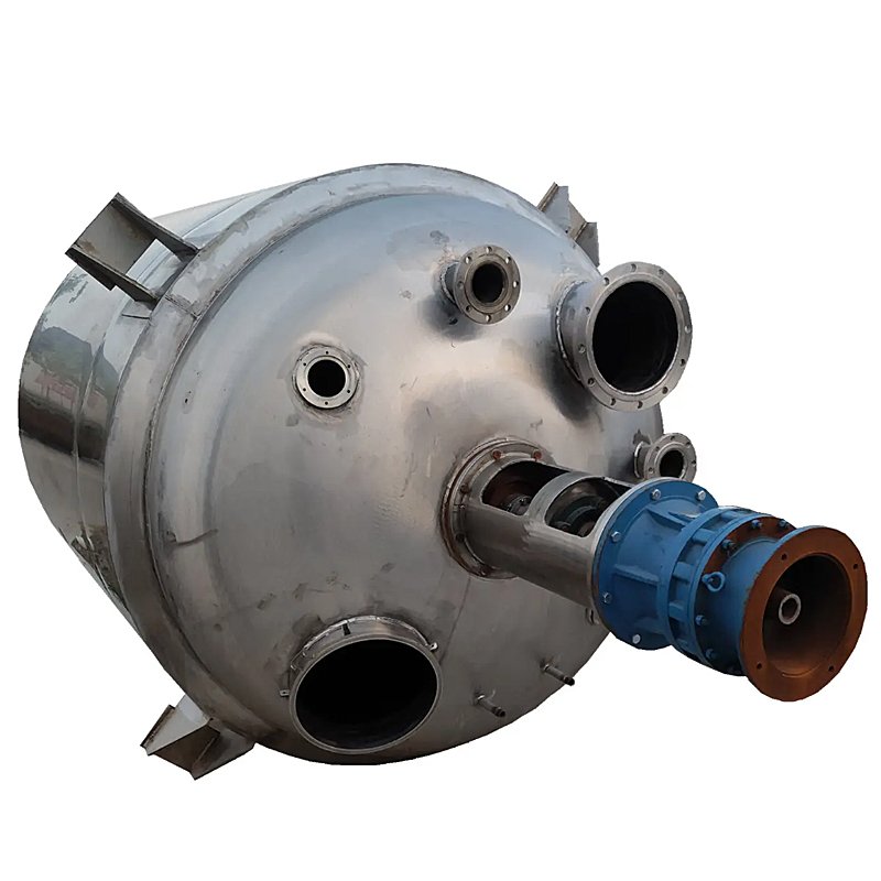 1000l 5000l batch stirred tank biodiesel processor chemical bubble column glass lined carbon steel jacketed industrial reactor