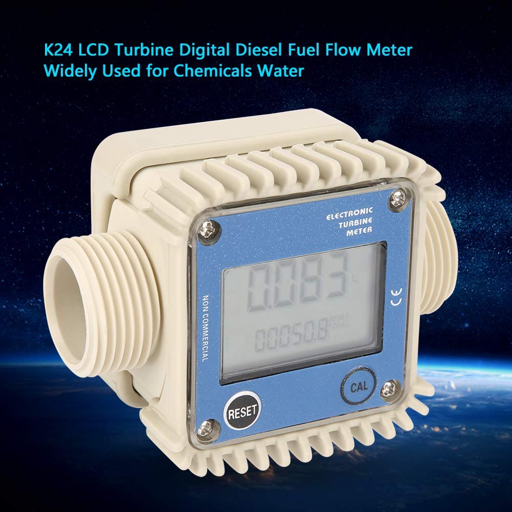 XDH112 K24 Digital Fuel Meter Gasoline Counter Electronic Flow Meter Turbine Flowmeter Diesel Chemical Liquid Flow Meter