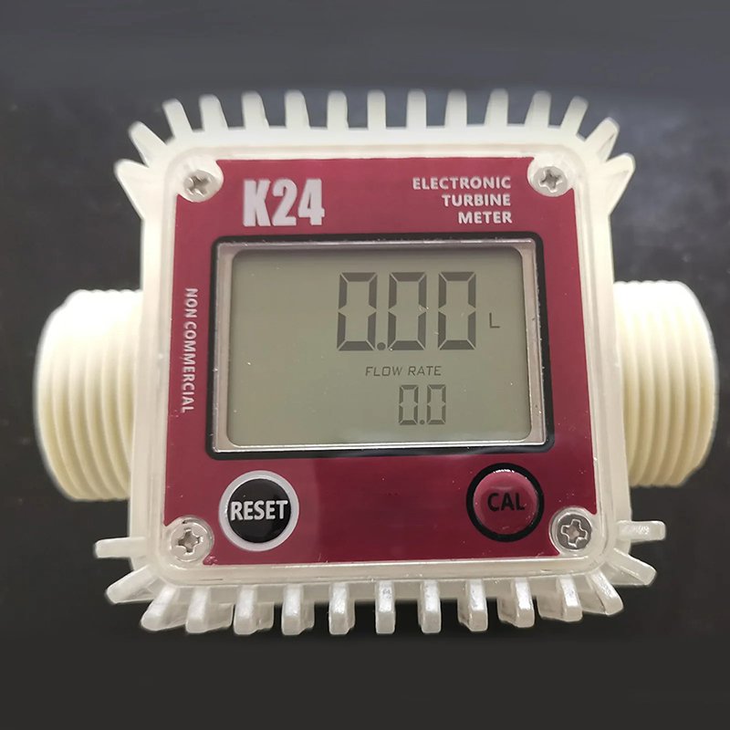 XDH112 K24 Digital Fuel Meter Gasoline Counter Electronic Flow Meter Turbine Flowmeter Diesel Chemical Liquid Flow Meter