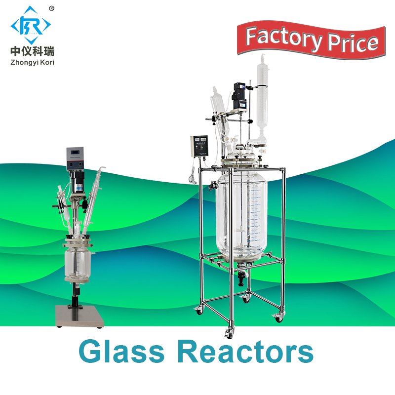 SF-50L Laboratory Crystallization Glass Reactor 50 liter Distillation Kit with Jacketed Vessel with agitator