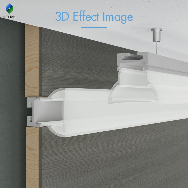HELIAN led aluminum profile channel Super slim 6063 housing thin high quality for strip light led aluminum profile 1m/2m/3m/4m