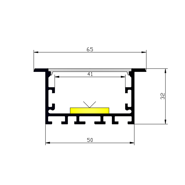 High quality global bestseller LED Aluminum Profile Recessed Aluminum Channel Black LED ceiling hanging rope aluminum profile