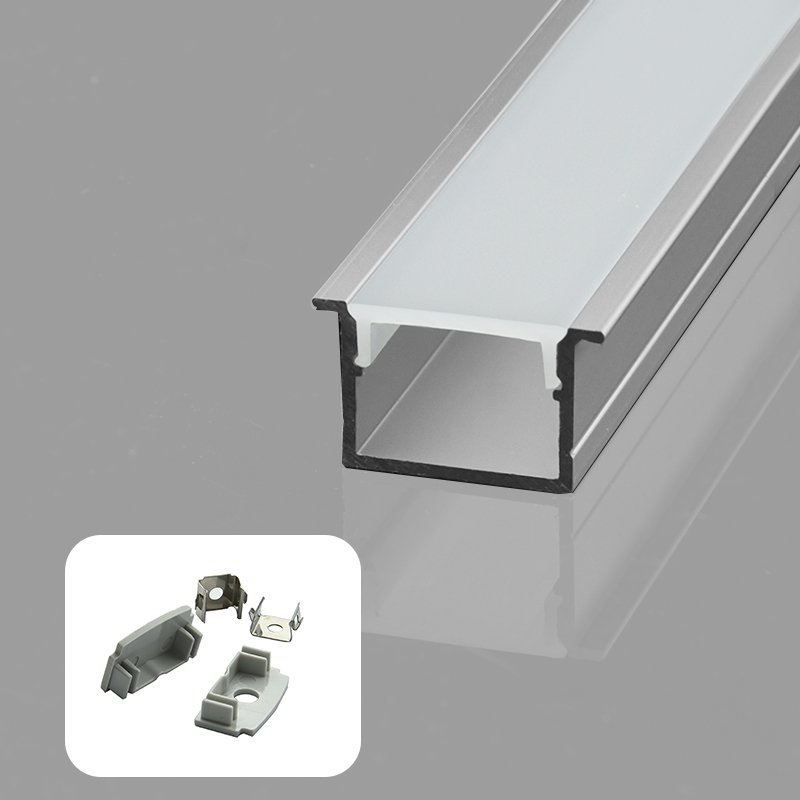 F022 Extrusion Led Aluminum Channel wirh Diffuser Recessed Aluminum Profile Housing for Led Strip Light Housing