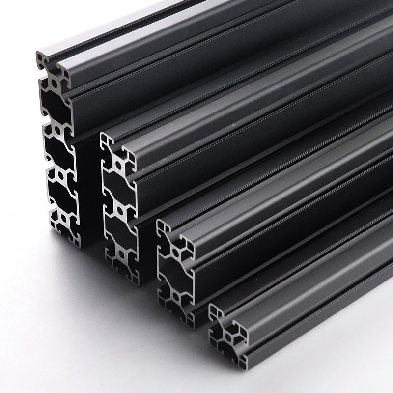 wholesale price Industrial 6063 T5 Silver black anodize 4040 8040 aluminum profiles for flight sim racing game simulator cockpit