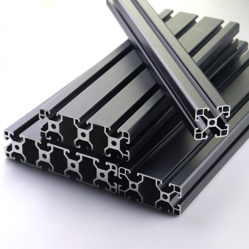 wholesale price Industrial 6063 T5 Silver black anodize 4040 8040 aluminum profiles for flight sim racing game simulator cockpit