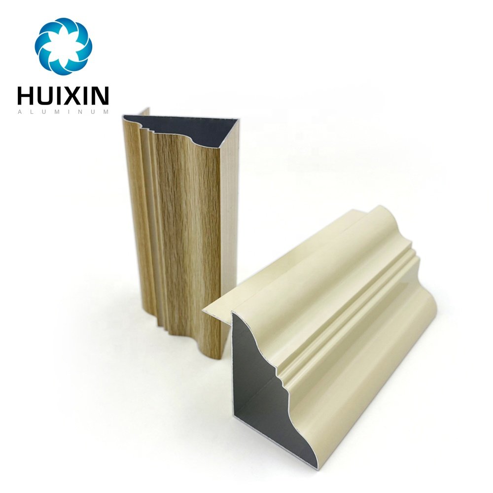Perfect Surface Treatment Wooden Grain Aluminum Profiles kitchen cabinet aluminum frame