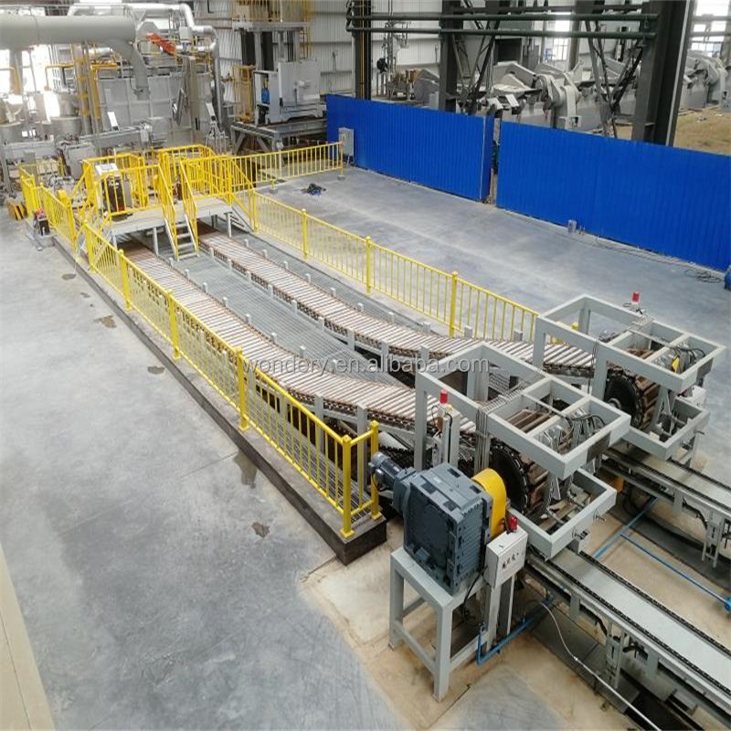 WONDERY High Quality Automatic Control Copper Zinc Aluminum Ingot Conveyor Continuous Production Line
