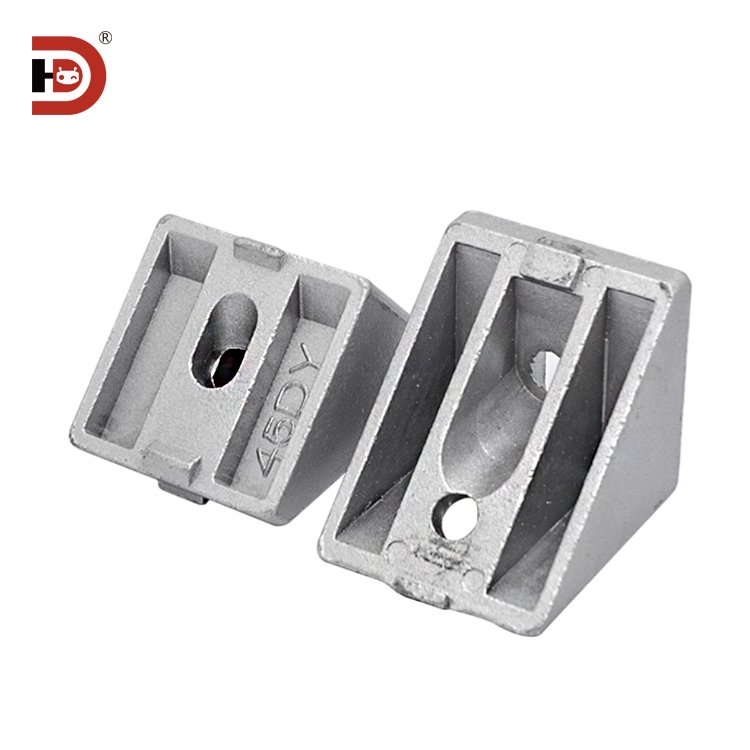 Industrial aluminum profile accessories corner code 4040/45 degree beveled edge connector fasteners