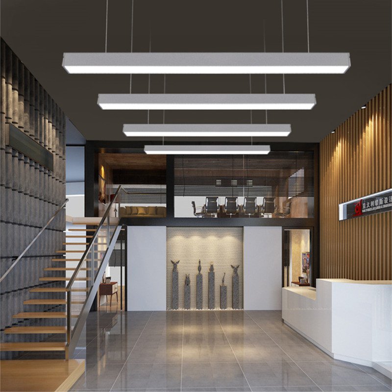 Linear pendant light led aluminum profile for led strip with suspension wires