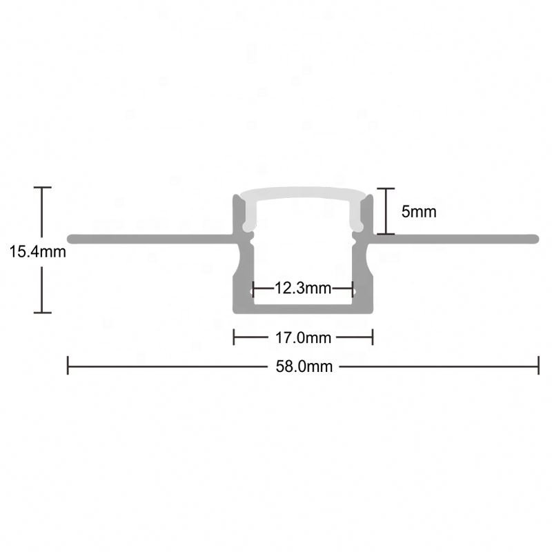 Hot Sale LED Strip Channel Diffuser 10Pcb 8Pcb Width LED Light Strip Flexible Aluminum Profile