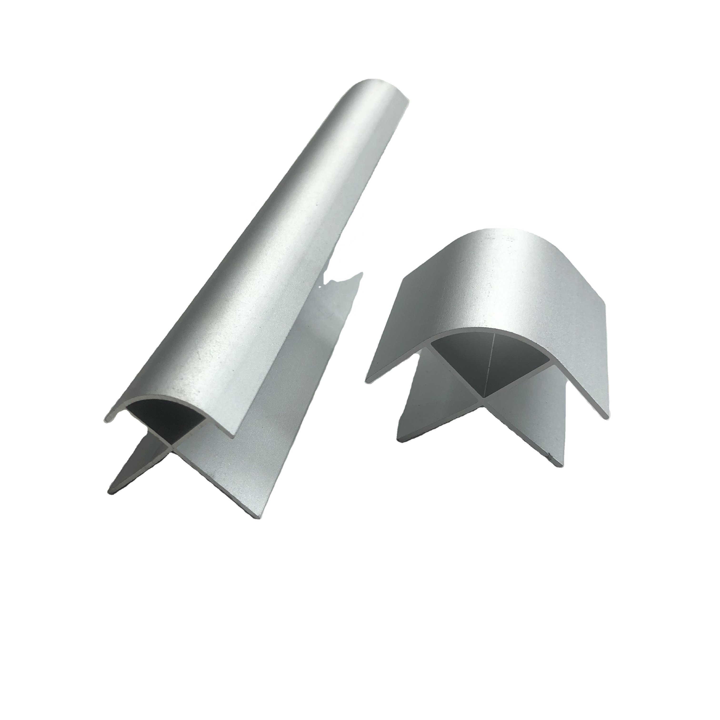 China supplier White anodized aluminum supplier clean room OEM supplies square rounded corners as connect aluminium profiles