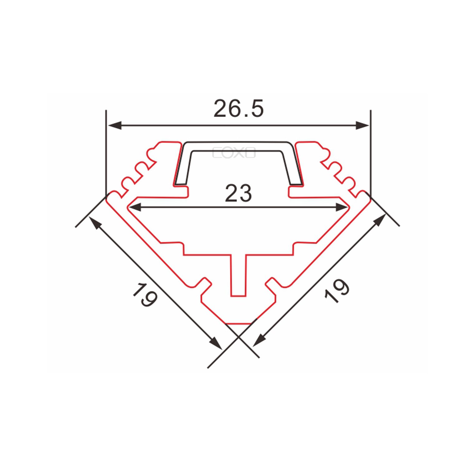 C022 Led Recessed Aluminum profile