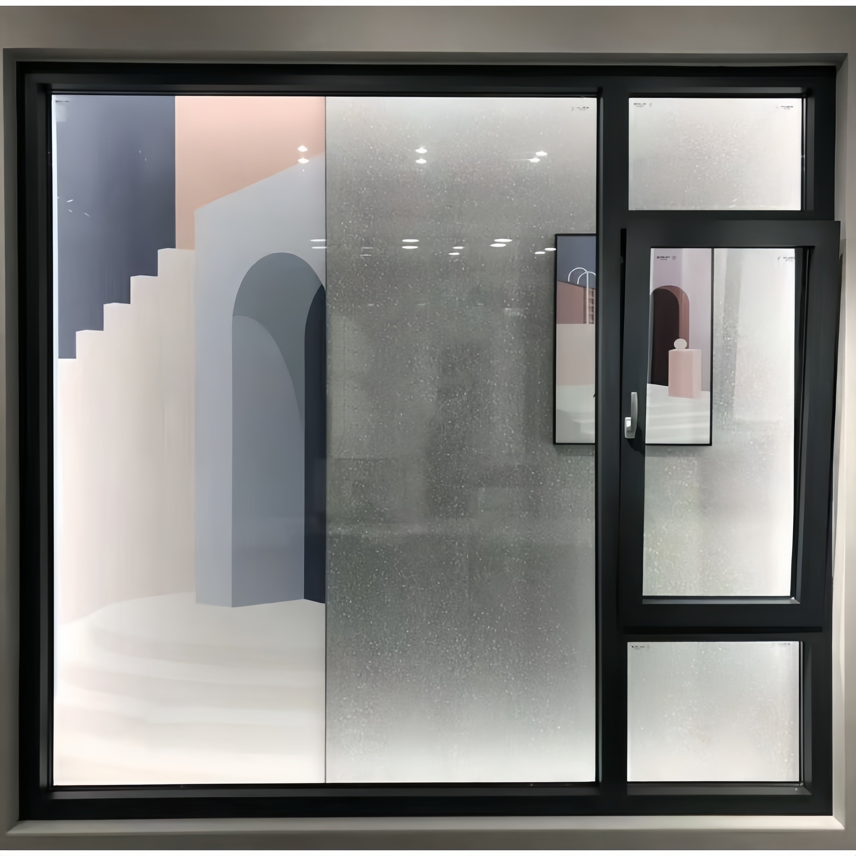 Customized Double Glass Aluminum Alloy Fixed Inward And Outward Open Window Thick Profile Aluminium Casement Windows For Sale