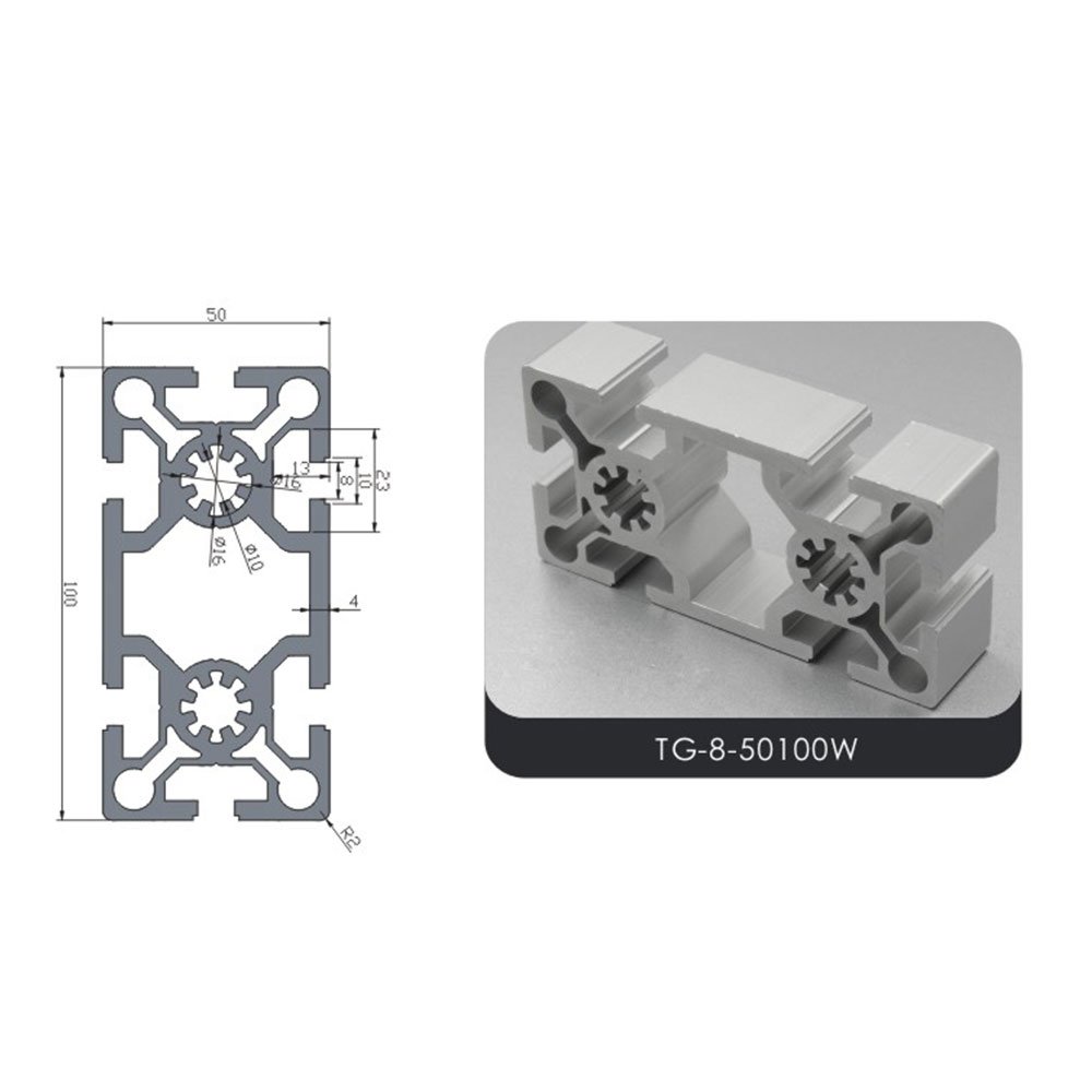Profile Manufacturer 5050 Industrial Aluminium Frame Material V Slot T Track Extrusion Aluminium Alloy 6063 perfil aluminio 5050