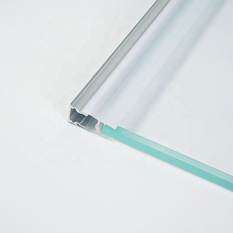 C04 Up And Down Glowing Card Glass Aluminum Profile for Led Strip Light Wardrobe Aluminum Profile