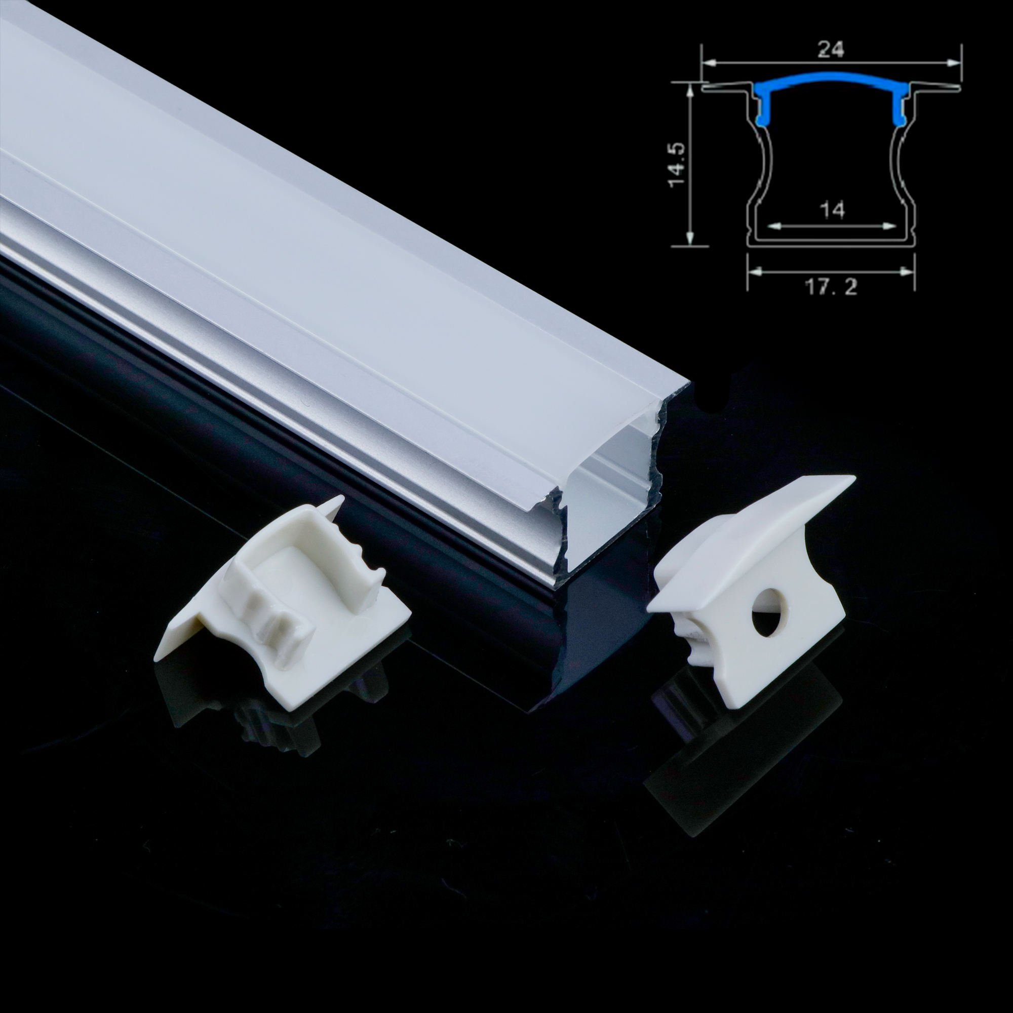 Manufacturer Silver Anodized Aluminum Profile Aluminum Extrusion Profile 6063 T5 Aluminum Alloy Extrusion