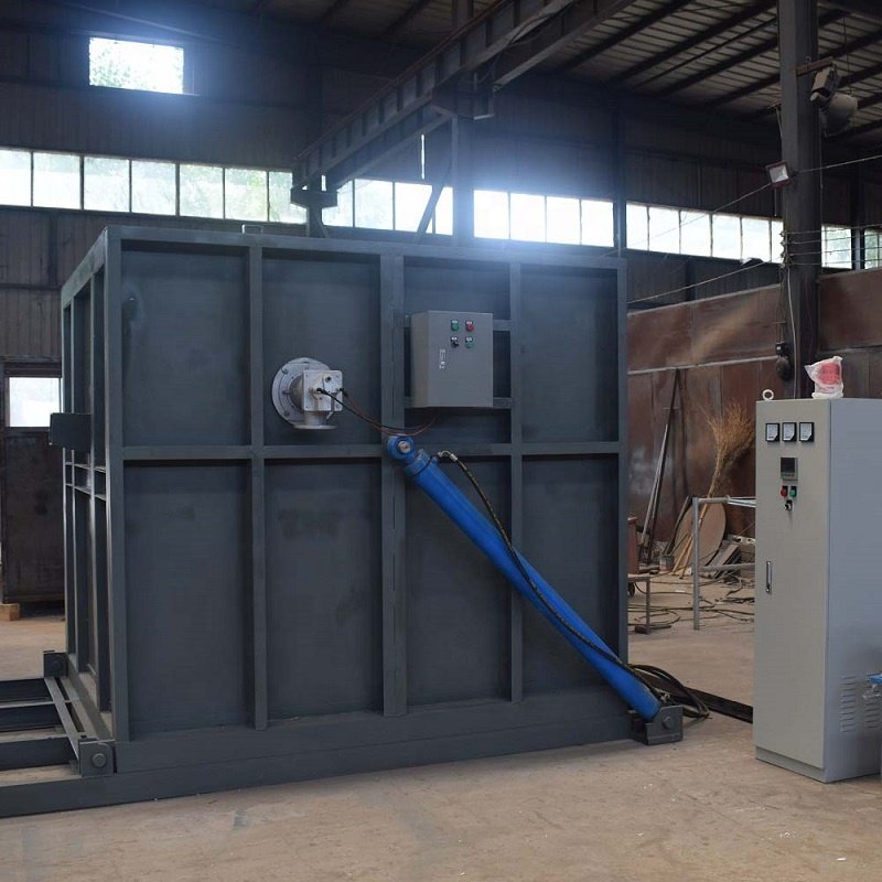 Made in China large gas fired aluminium melting furnace hydraulic tilting molten pool type oil fired melting furnace for sale