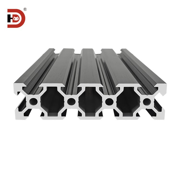 2080V slot black industrial extruded aluminum profile V-slot 3D printer aluminum material