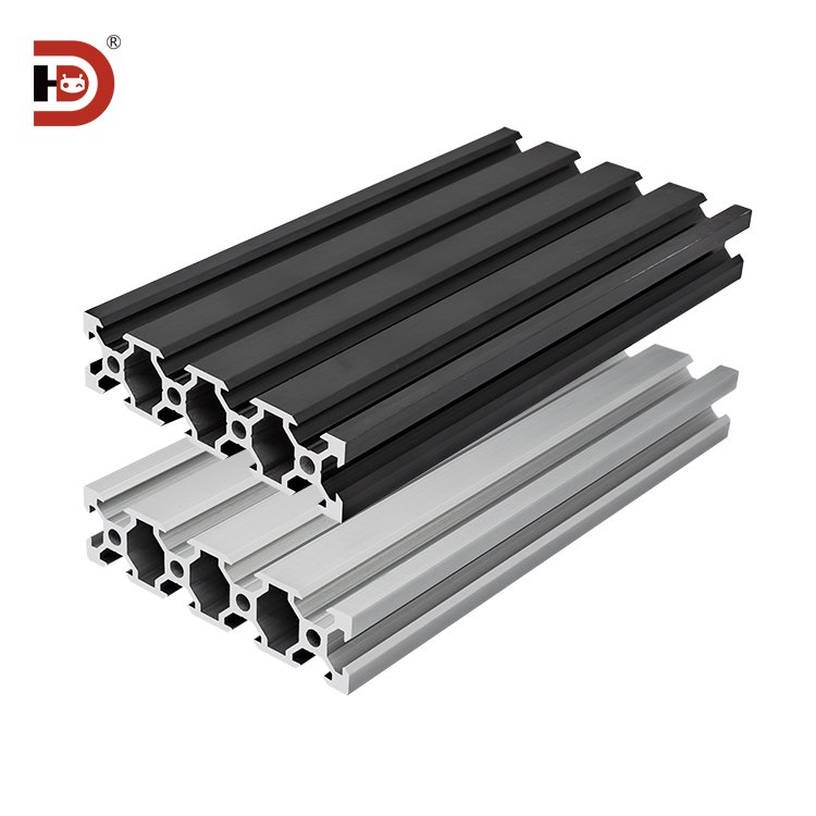 2080V slot black industrial extruded aluminum profile V-slot 3D printer aluminum material