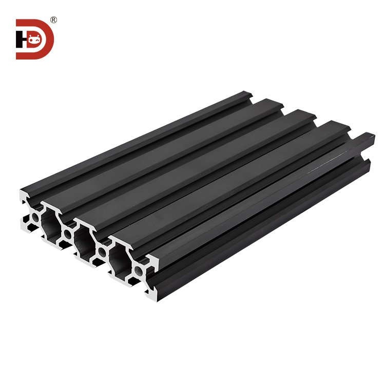 2080V slot black industrial extruded aluminum profile V-slot 3D printer aluminum material
