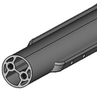 Anodized Extruded Aluminium Round Tube Pipes with Holes for Screw