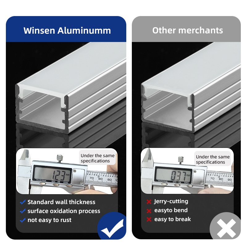 2010A Hot Sale Led Aluminum Extrusion Profiles U Shape Recessed led Strip Light Aluminum Profile Channel
