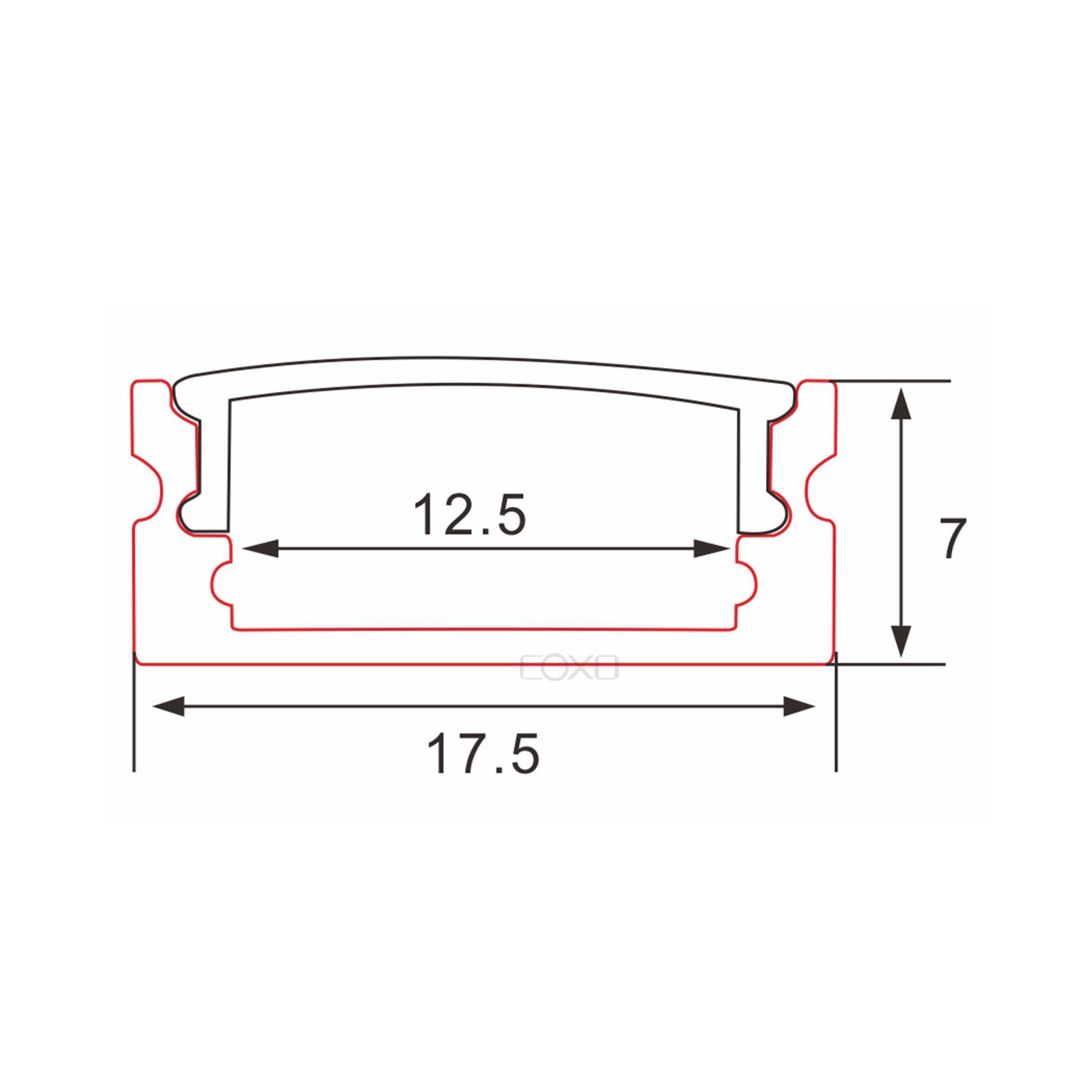 C020 Led Recessed Aluminum profile