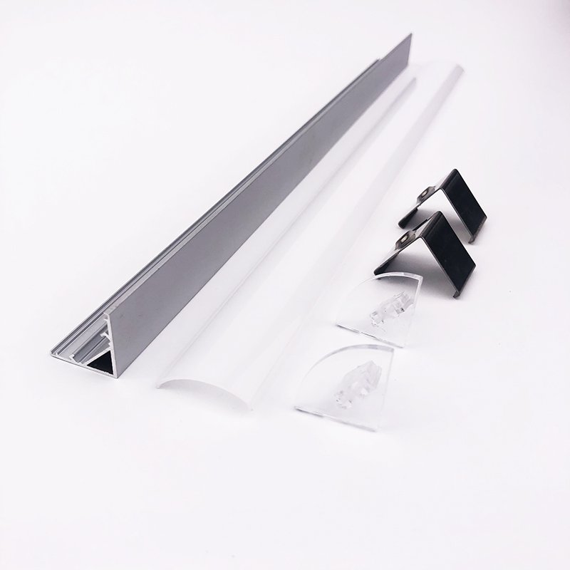 White Black Frosted Pc Cover Led Strip Aluminum Profile Linear Light Transparent Foshan Lighting Parts Anodizing Powder Coating