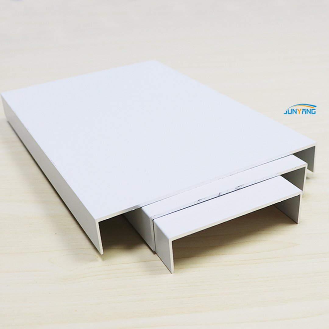 High Quality and Low MOQ 6061 6063 Various Size Custom White Powder Spray U-Shaped Channel Angle Extrusion Aluminum Profile