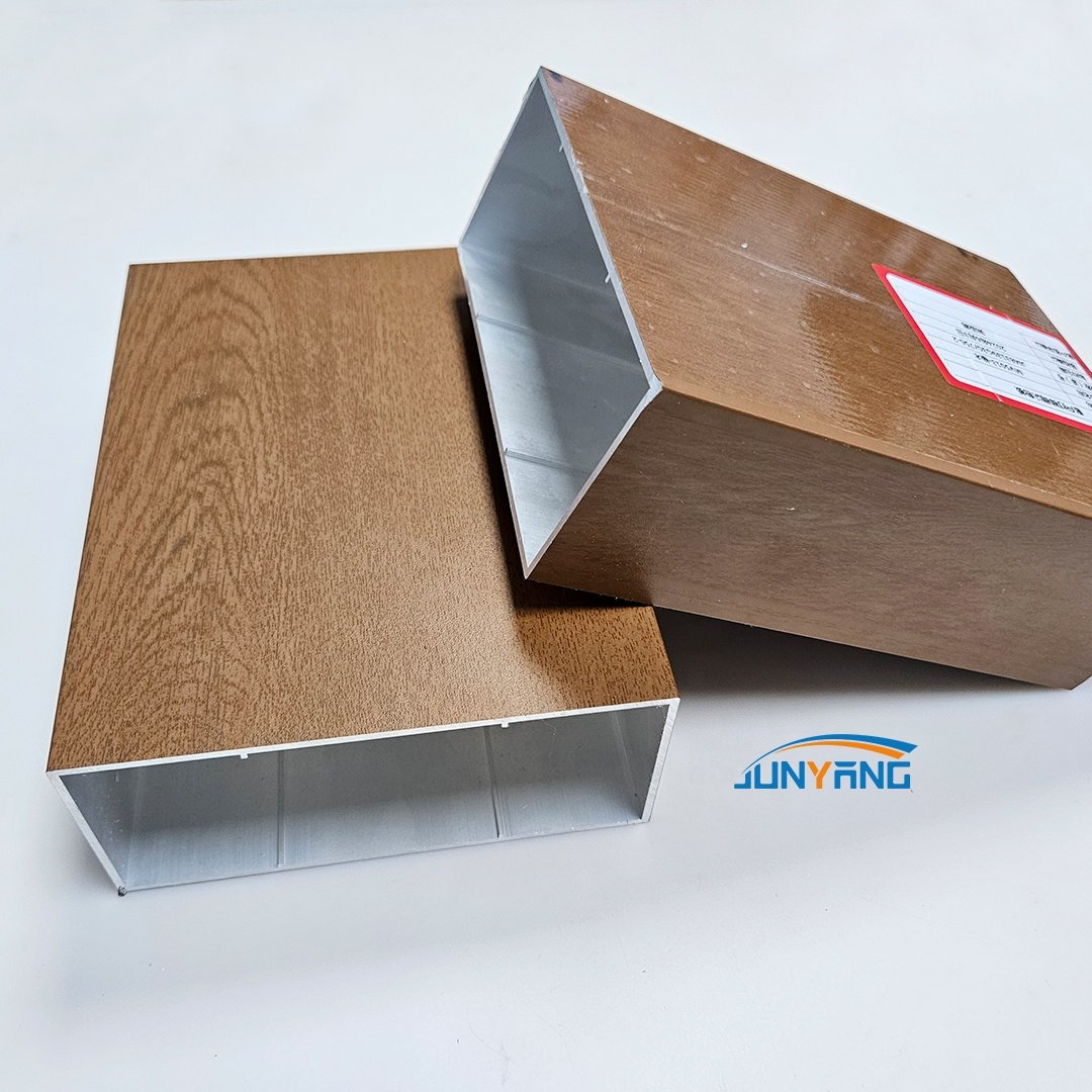 Custom 6061 6063 T5 T6 wood grain aluminum tubes pipes large-diameter building aluminum profiles Industrial aluminum profile