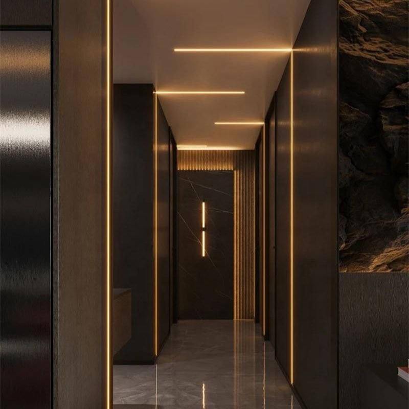 Customize Led Strip Light Aluminum Profile Recessed Led Aluminum Profile Channel with Diffuser White Black
