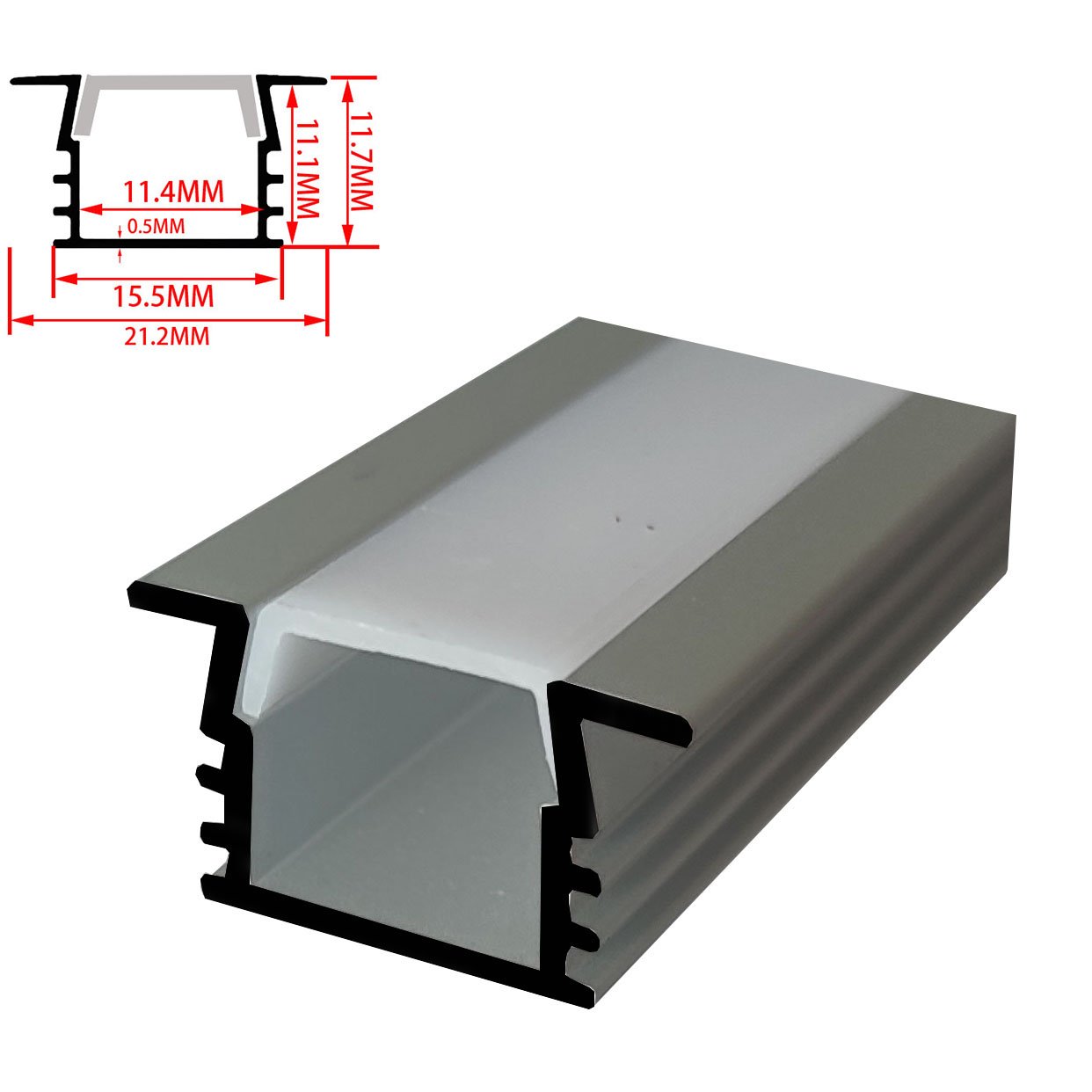 11X16MM Interior Lighting Led Aluminum Profile U Channel Led Strip Profile
