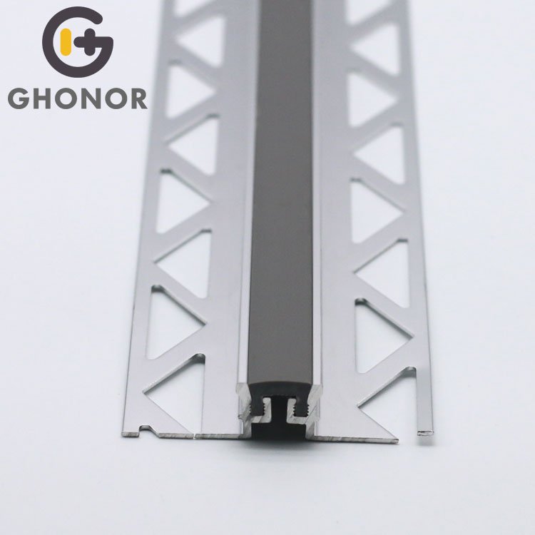Decorating Type Aluminium Wall Movement Expansion Joint aluminum Profile Plastic Insert Corner Profiles for Ceramics