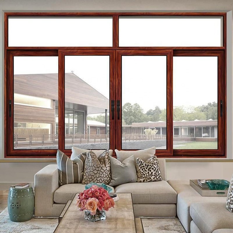 slim profile aluminum glass door