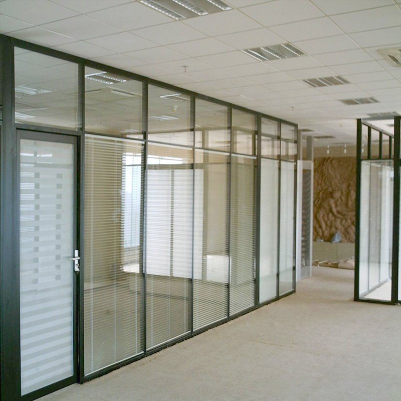 slim profile aluminum glass door