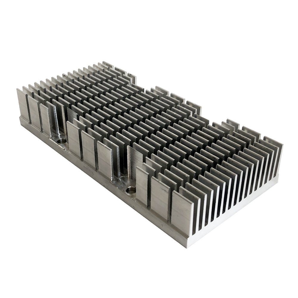 Custom CNC Milled Heat Sink Aluminum 6063 T5 Extruded Heatsink 60(W)*22(H)*125(L)mm