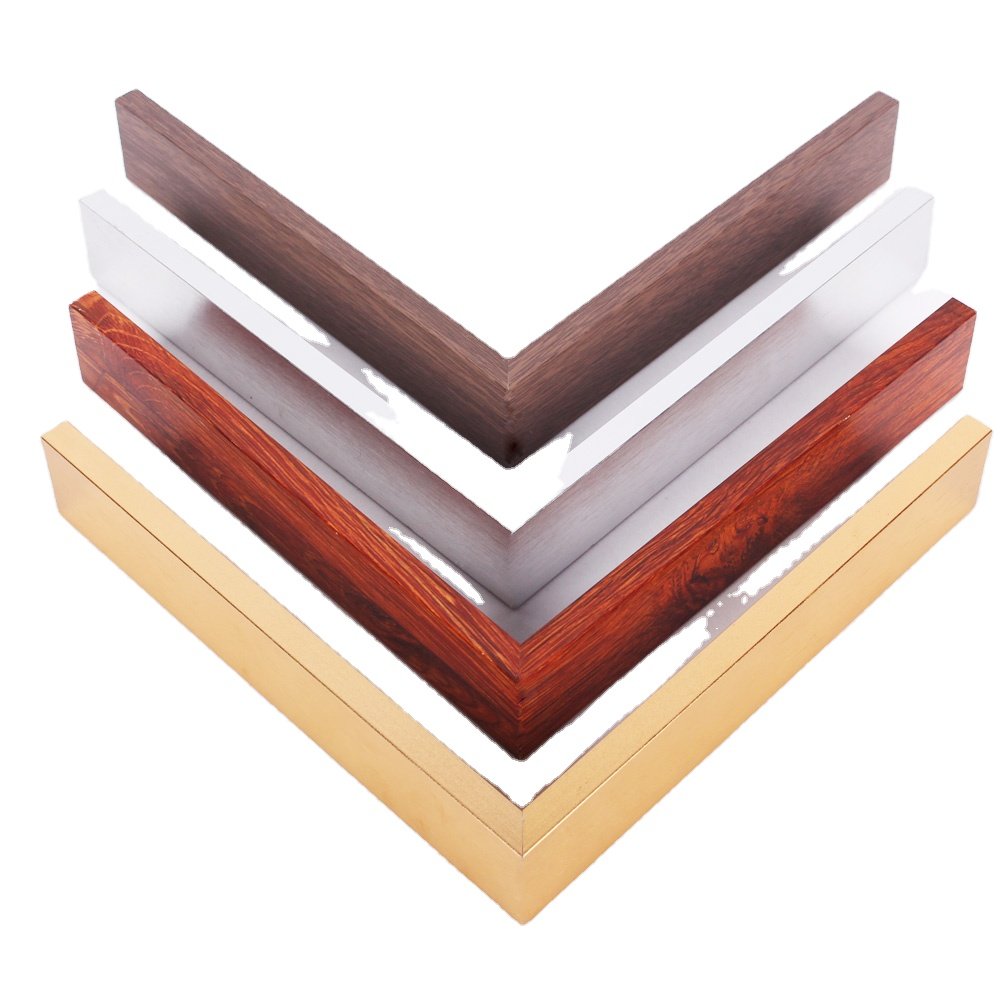 Factory Stock Black Gold Brushed Aluminum Profiles Extrusion Aluminium Picture Frame Photo Frames Mirror Frame