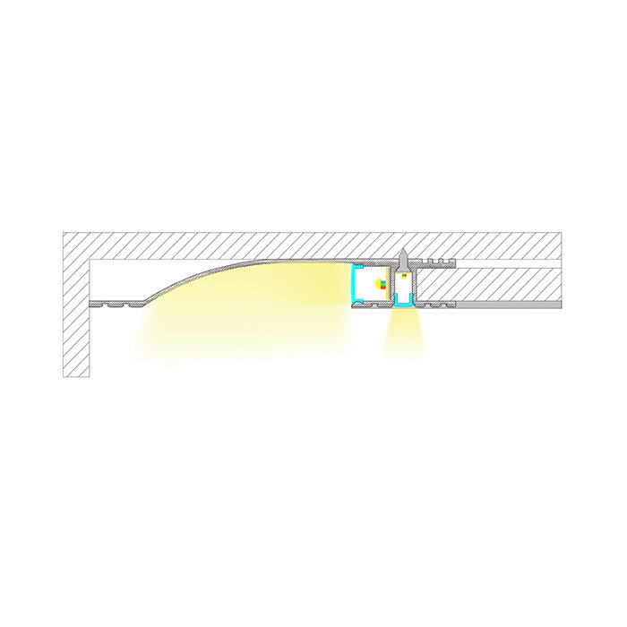 139.5*H17.7mm LED Profiie Extruded Profile Aluminum Profile LED Strip for Ceiling Corner Lighting
