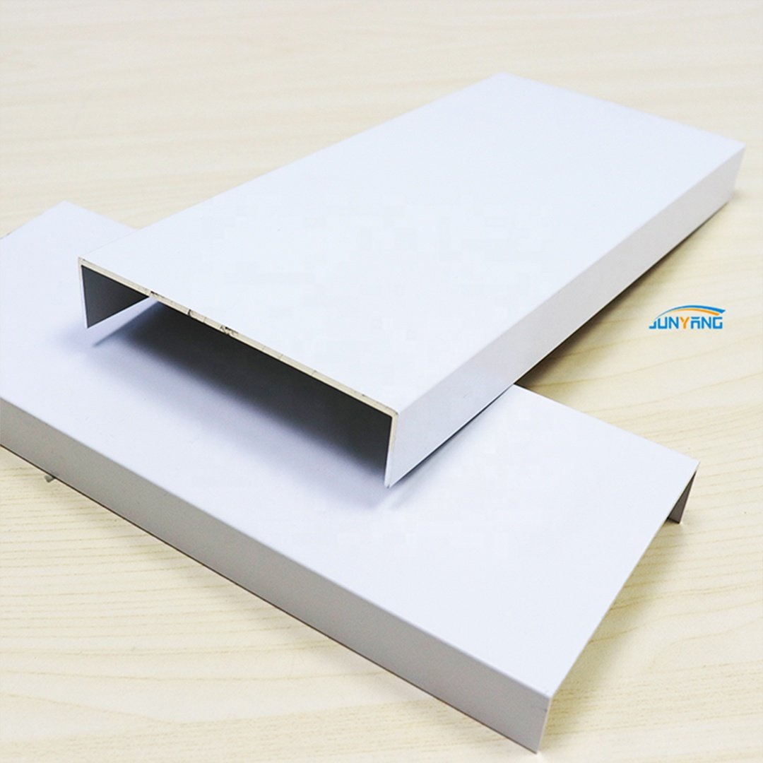 Junyang Aluminum Factory Custom High Quality 6061 6063 Powder Spray Various Size U-shaped Channel Angle Aluminum Profile