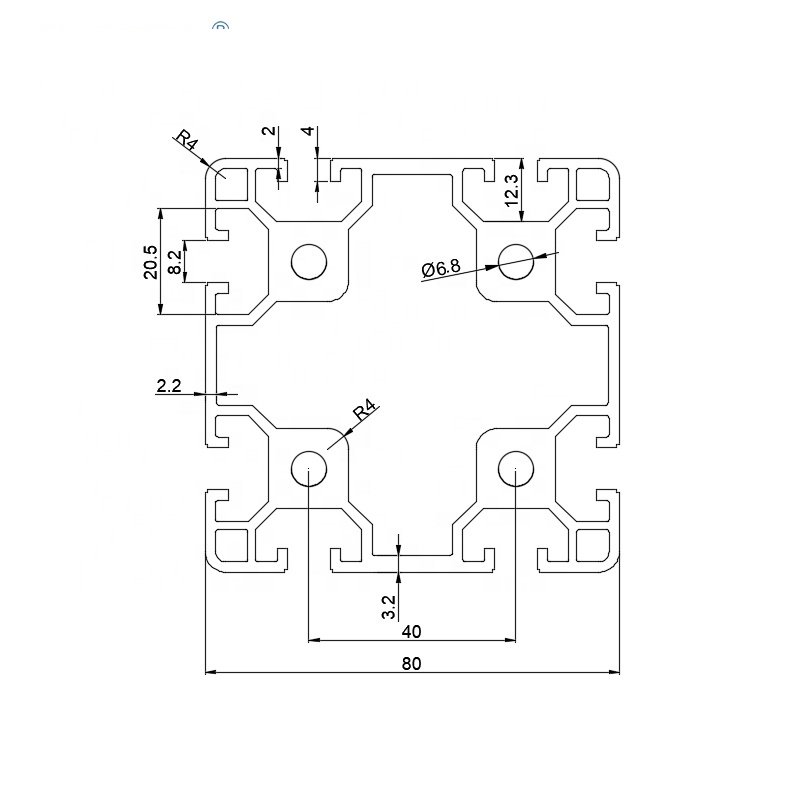 8110 odm china manufacturer t slotted 80*80mm extruded aluminium profile factory for machine profile 40 4080 80