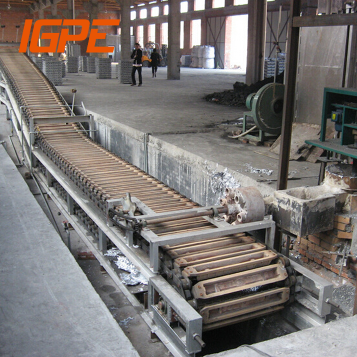 IGPE brand Aluminium Aluminum Ingots Casting Production Lines And Machinery Trade Line Machine