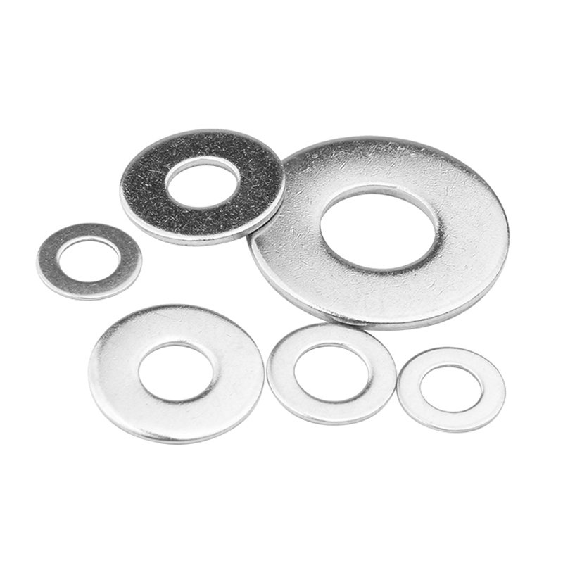 China Metal Steel Silver Black Thin Plain Shim Washers Carbon Steel Galvanized Zinc Plated Large Flat Washer DIN125 Washers