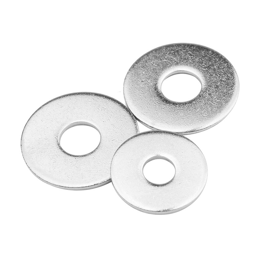 China Metal Steel Silver Black Thin Plain Shim Washers Carbon Steel Galvanized Zinc Plated Large Flat Washer DIN125 Washers