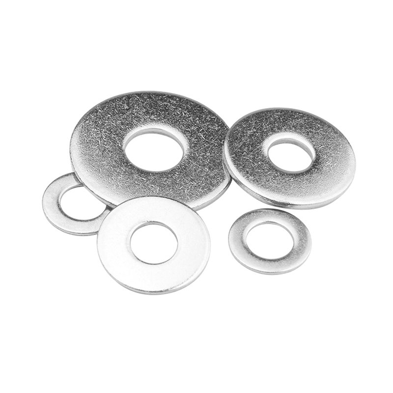 China Metal Steel Silver Black Thin Plain Shim Washers Carbon Steel Galvanized Zinc Plated Large Flat Washer DIN125 Washers