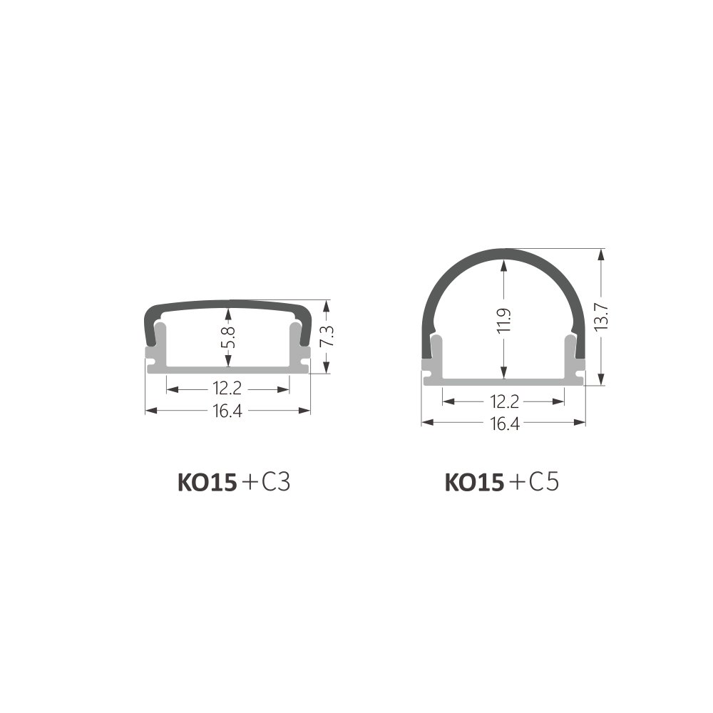 KC Hot Sale Aluminum Led Profile Light Bar LED Profile Aluminium Profile for Led Strips