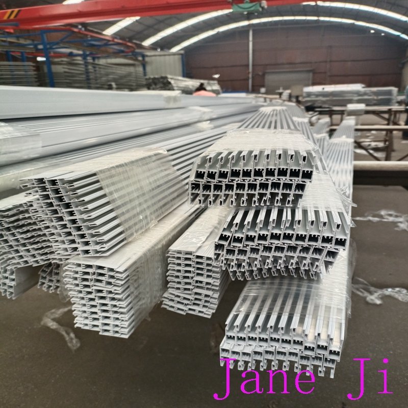 Extruded aluminum profile for white powder coated