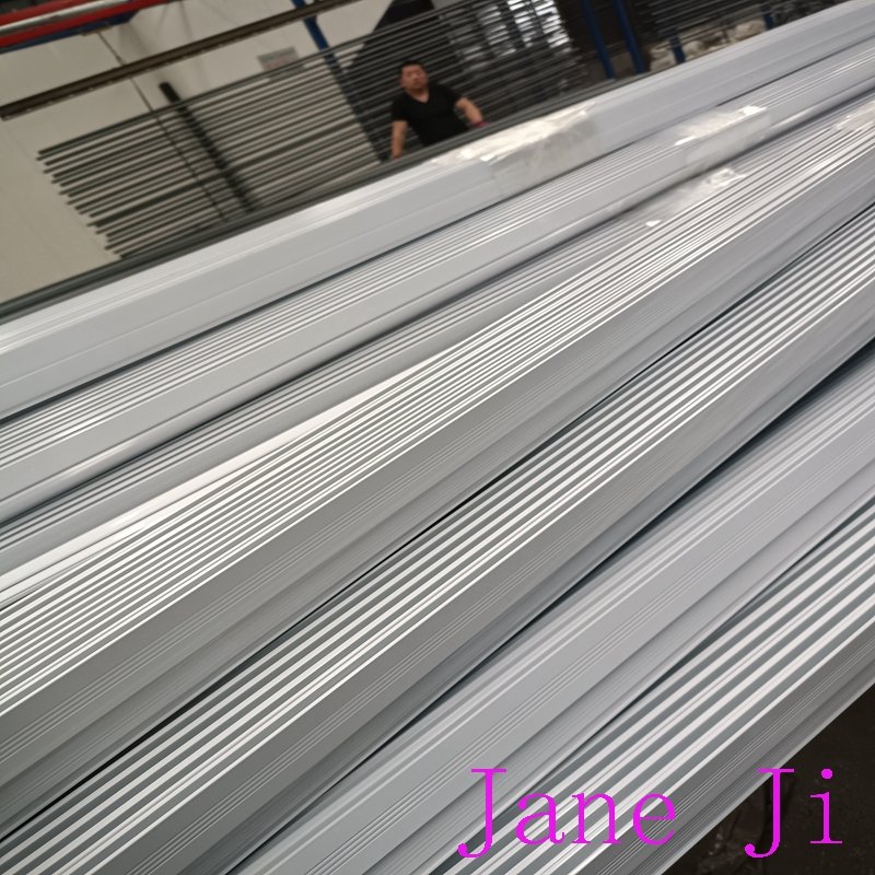 Extruded aluminum profile for white powder coated