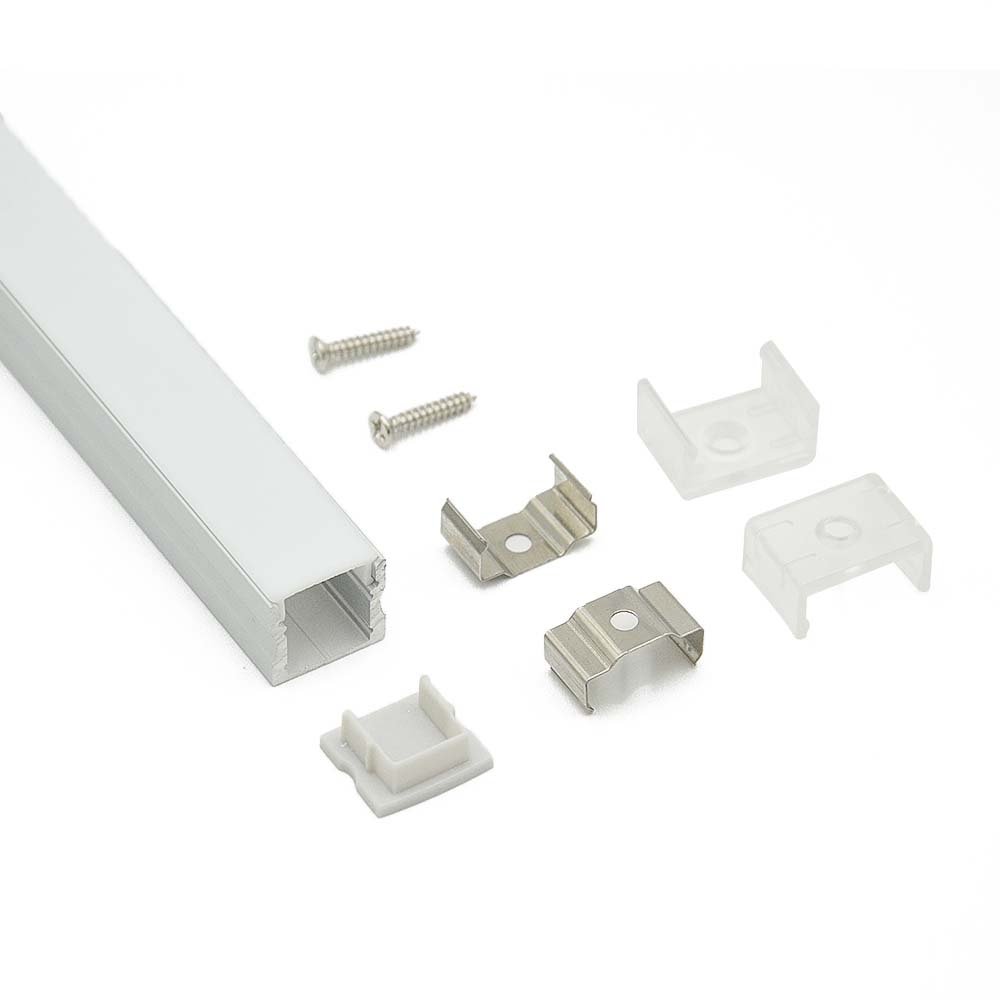 Surface mounted RGB LED Flexible strip light Wide Diffuser Lighting Housing for aluminum profile Channel 8080 aluminum profile